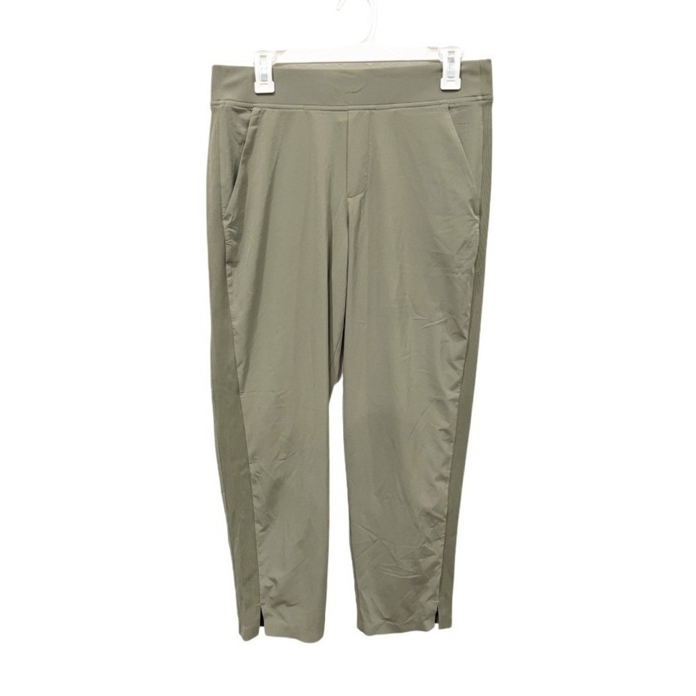 Athleta Green Brooklyn Mid Rise Ankle Pants Size 8 Petite Work Office Neutral